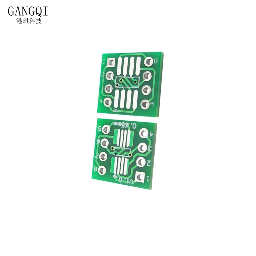 10PCS SOP8 turn DIP8 / SMD to DIP IC adapter Socket SOP8/TSSOP8/SOIC8/SSOP8 Board TO DIP Adapter Converter Plate 0.65mm 1.27mm DIP Adapter Converter