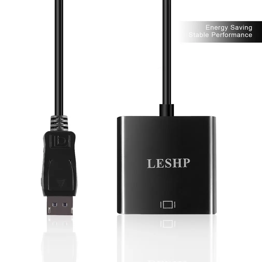 LESHP черный 1080 P DP порт дисплея к VGA адаптер переходник DP к VGA адаптер Штекерный к женскому разъему