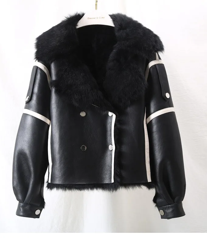 Зимняя женская куртка из натуральной кожи, верхняя одежда, модная теплая Высококачественная шуба из натурального меха, Утепленная зимняя парка из Тосканы и ягненка, шуба