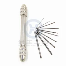 Специальное предложение двухголовое ручное сверло маленький набор сверл DIY дрель ручное открытие ремесла Янтарный инструмент для грецких орехов