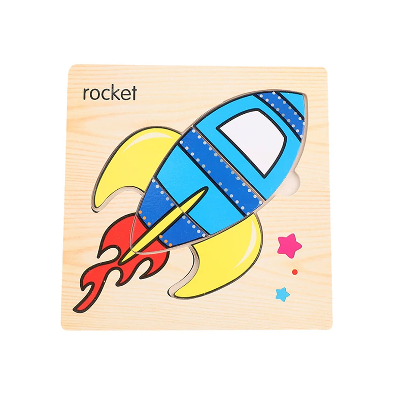 Let'S Make 1 шт. игрушки Монтессори квадратный деревянный пазл мультфильм Ранние развивающие детские игрушки деревянный пазл, игрушки - Цвет: 18