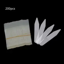 Deluxe Set of 200 Clear Plastic Collar Stays (Clear)