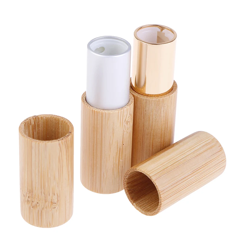 DIY 대나무 립스틱 튜브, 최고급 립밤 서브 패키지, DIY 빈 고급 대나무 립스틱 용기, 1 개