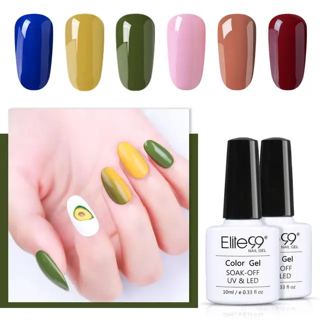 Elite99 Farbe Gel Nagellack 10ML Set Tränken Weg Vom UV LED Nagel Lacke Primer Salon Maniküre Lack Hybrid Kunst primer Gel Polnisch