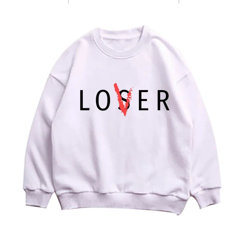 Это Loser футболка с рукавом для мальчиков и девочек, возникающие потери Клубные худи Повседневное унисекс Детские толстовки для малышей Loser Lover размера плюс с капюшоном
