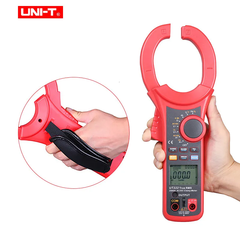 UNI-T цифровой клещи UT220 UT221 UT222 2000A автоматическое удержание данных подсветка цифровой de metros multimetro AC DC измеритель тока