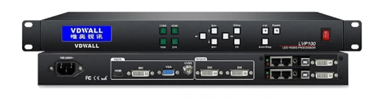 High Cost-effective LVP100 Led Video Processor Support 1920x1080 Dots And 2xDVI Output