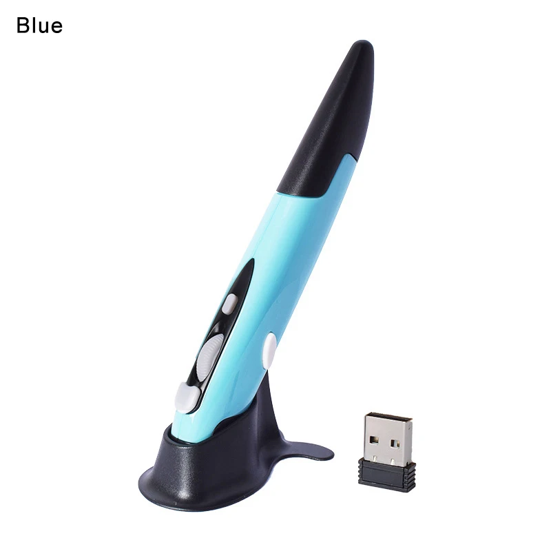 Комплектующие для компьютера, комплектующие, новинка, мини 2,4 ГГц USB мышь, ручки, Беспроводная оптическая ведущая ручка, мышь для планшета, ноутбука, настольного компьютера, Новинка - Цвет: Синий
