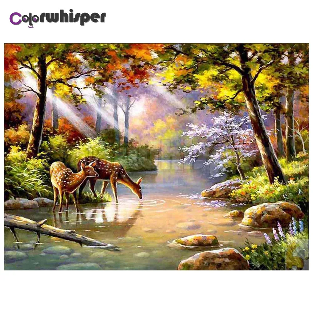Алмазная картина, Полная площадь/круглая дрель, олень, 5D, Daimond, вышивка крестиком, кристальная мозаика, картина Z714