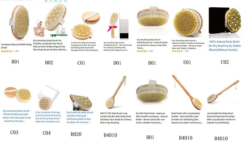 Natural Pig Bristle Bath Brush Rub Back Brush Body Cleaning Brush Adjustable Hand-Held Magic Buckle Cloth Bag