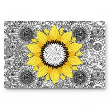 

Kitchen Mat Sunflower And Mandala Pattern Doormat Home Decoration Anti-Slip Entrance Door Mats Kitchen Carpet Door Mats Outdoor