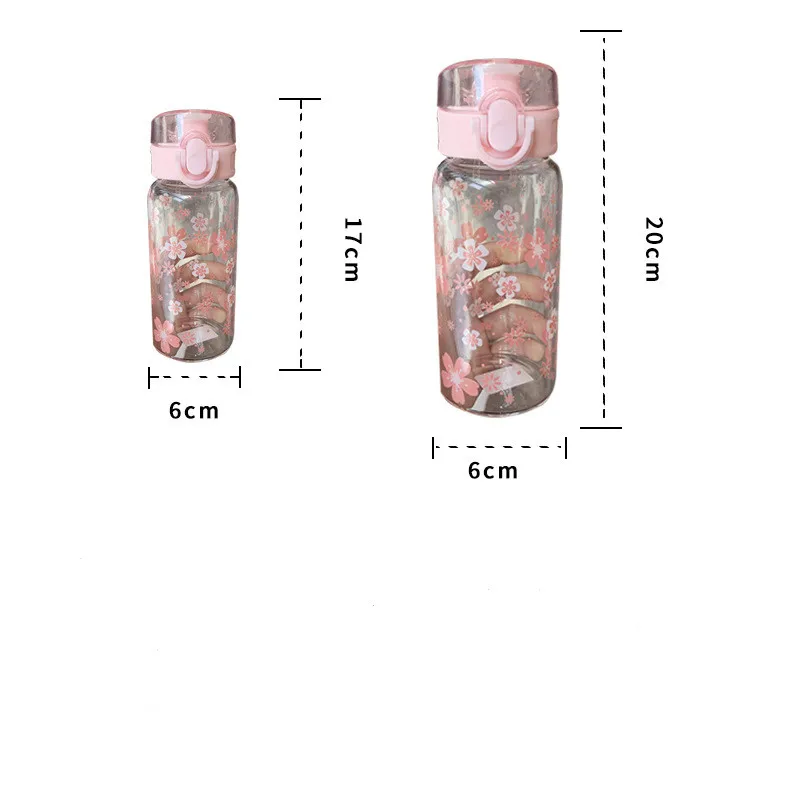Howtelee sakura пресс крышки очки бутылка для воды цветы чашки Кофе Молоко класс стеклянные чашки девушка бутылки