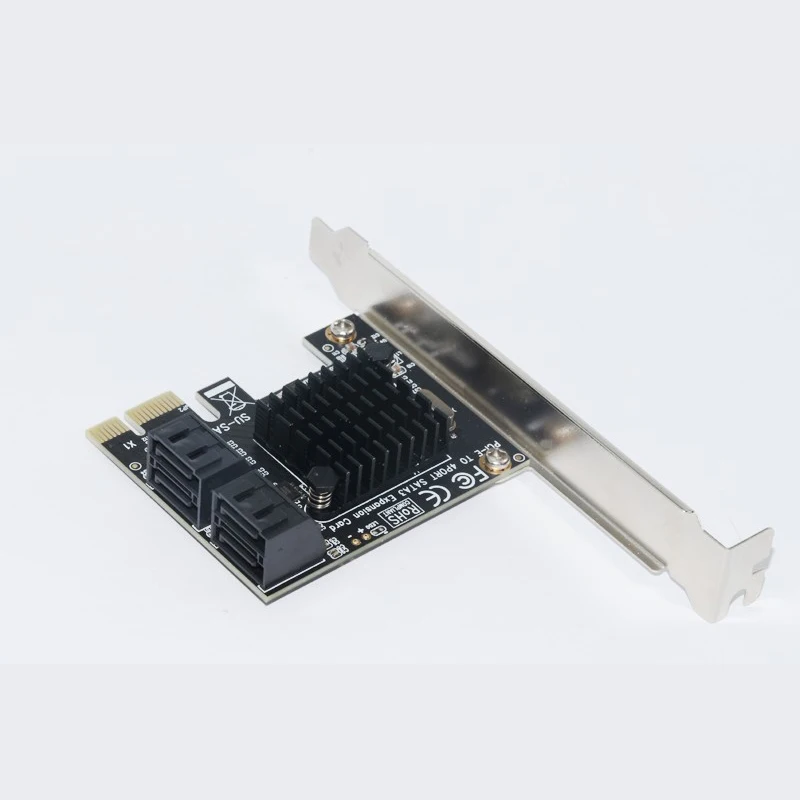 Pcie для Sata карта Pci-E адаптер Pci Express для Sata3.0 карта расширения 4 порта Sata III 6G для Ssd Hdd Ipfs Mining