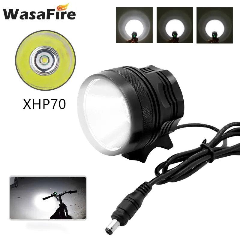 Фара велосипедная светодиодсветодиодный WasaFire XHP70 3500 лм 3 режима батарейный отсек