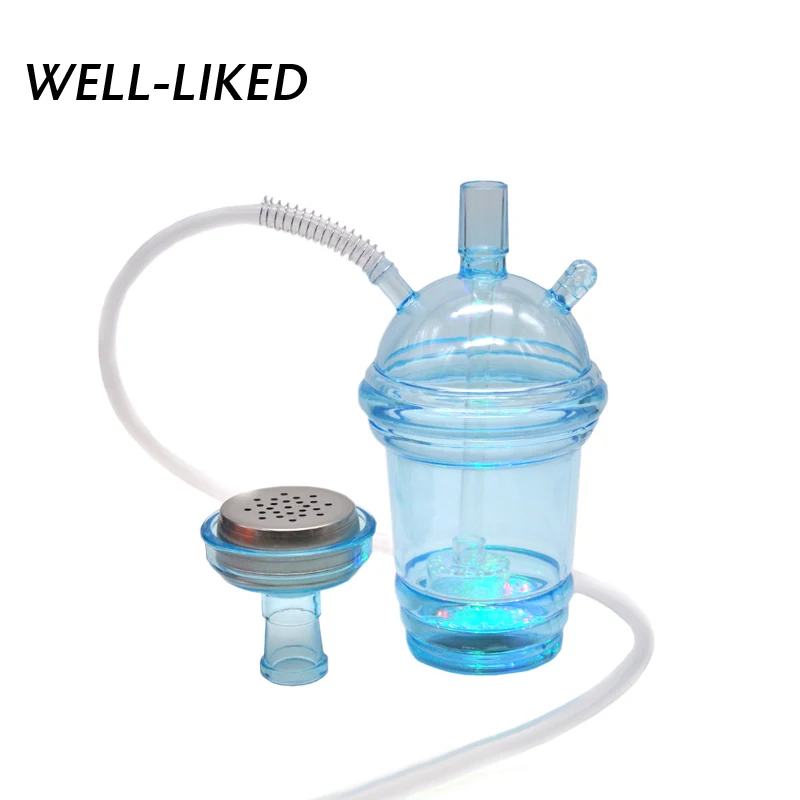 Новый акриловый бутылочный кальян светящаяся чаша для смены цвета легкий