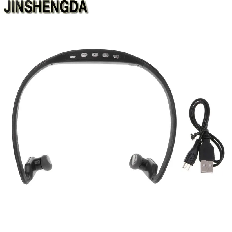 BS15C Bluetooth гарнитура спортивные наушники музыкальный плеер TF слот для бега вождения DXAC - Цвет: Черный