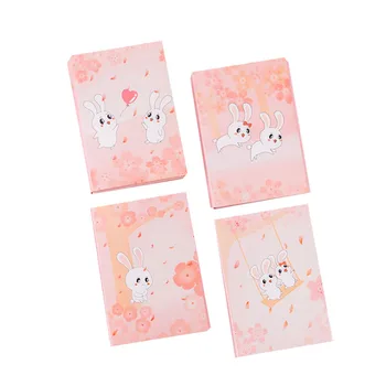 

12packs /lot Cute Rabbit 6 Folds Memo Pads Marker Message Decorative Sticky Notes School Office Supply