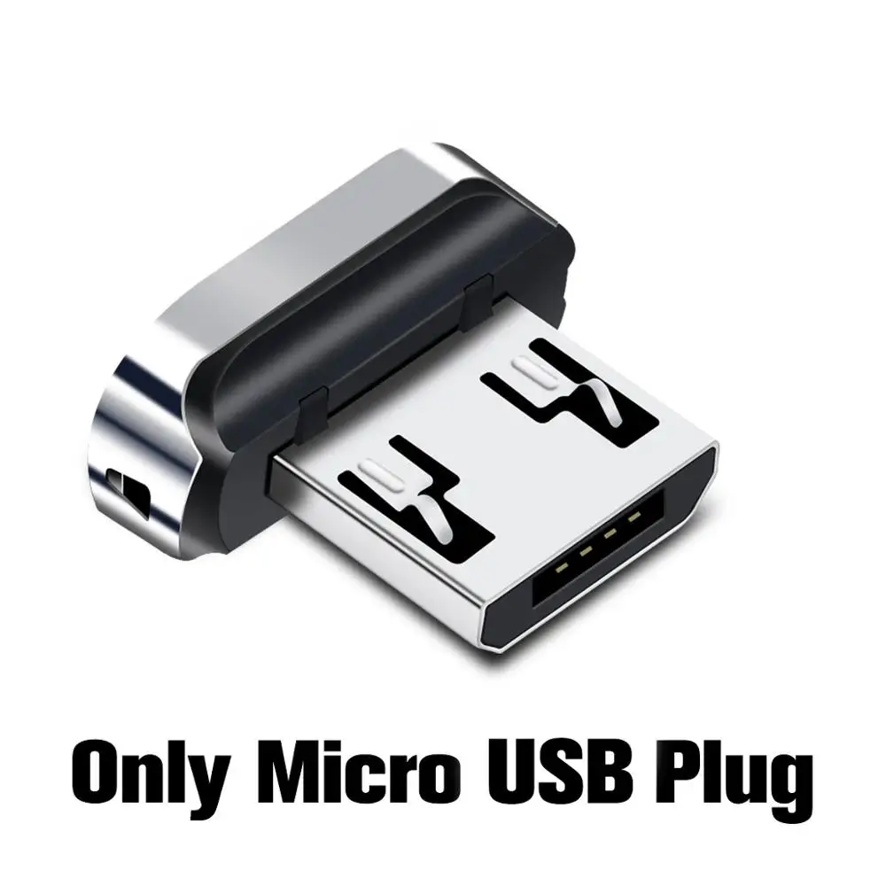 Ankndo Магнитный кабель Micro USB провод для быстрой зарядки для мобильного телефона магнит Зарядное устройство USB кабель для передачи данных Быстрая зарядка светодиодный USB шнур провод - Цвет: Micro plug no cable