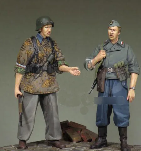 

1/35 Resin Figure WWII German Soldier Style II 2pcs/set Model Kits