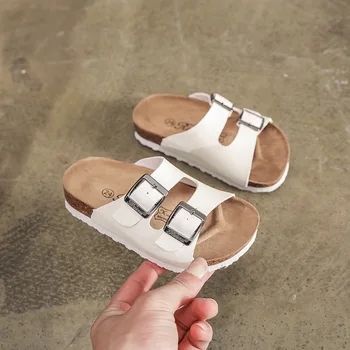 

2020 summer fashion children's cork slippers boys word sandals and slippers tide girls beach shoes non-slip