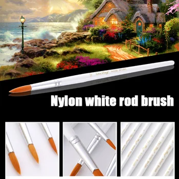 

12Pcs/set Artist Brush Set Fine Paint Brush Nylon Bristle Brush Different Size for Watercolors Acrylic Paints Oil Paints DU55