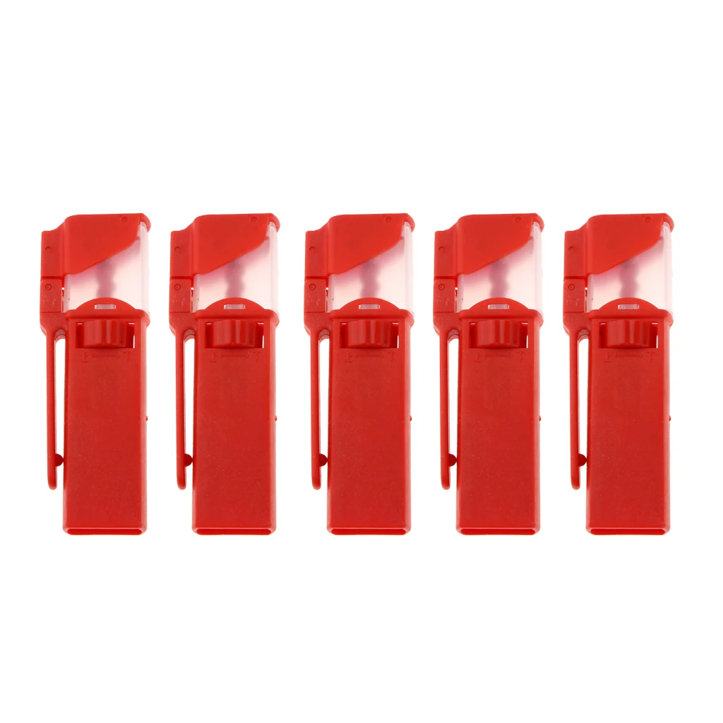 5pcs Powerful Bloodworm Clips Baits Clips Fishing Bait Bander Tool with Clear Box
