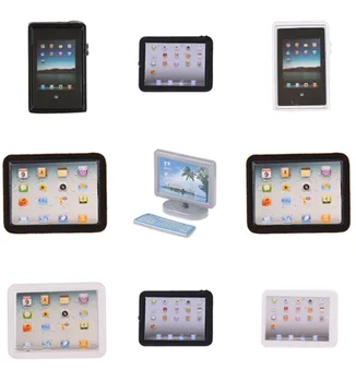 

1/12 Dollhouse Miniature Accessories Mini Computer Model Simulation Tablet PC Toys Doll House Decoration Furniture Toys