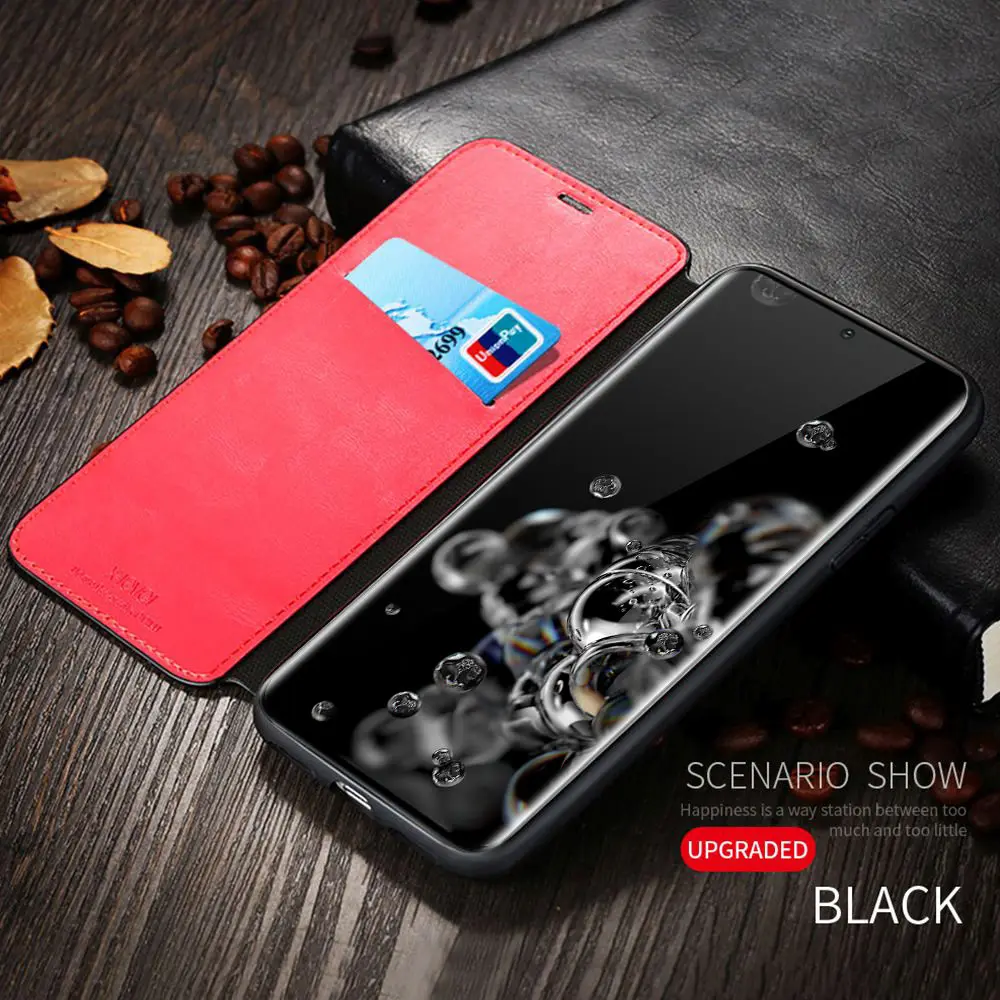 Роскошный чехол бумажник для телефона Samsung Galaxy S20 Ultra S9 Plus S10 S10E Матовый кожаный с