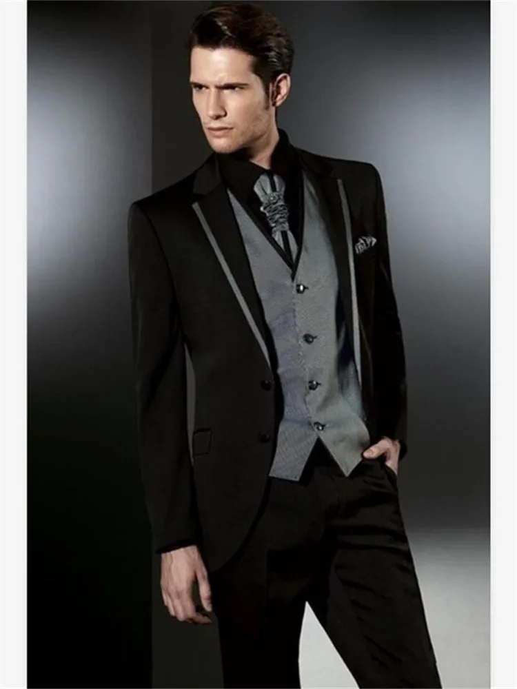 Классический мужской костюм смокинг Noivo Terno Slim Fit Easculino вечерние костюмы для мужчин черный серый смокинг нежный на заказ Жених выпускной