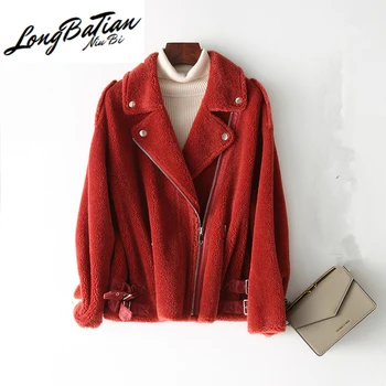 

Autumn Winter Fur Women Clothes 2020 Sheep Shearling Real Wool Coat Female Jacket Manteau Femme TLR1247
