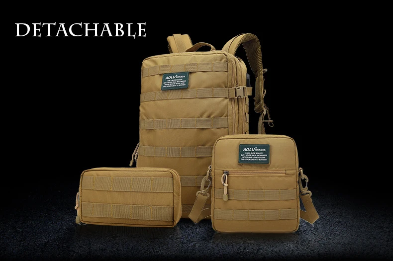 Волшебный Юнион тактический рюкзак походный путешествия походные сумки для мужчин и женщин 3 в 1 съемный камуфляжный рюкзак usb зарядка сумка