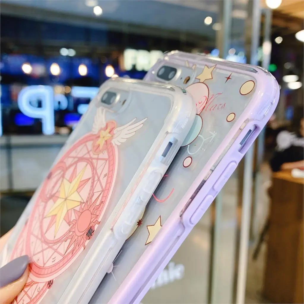 Мультфильм Cardcaptor Сакура Сейлор Мун 3D закаленное стекло экрана протектор для iPhone 6 6S 7 8 Plus X XR XS 11 Pro Max+ чехол для телефона