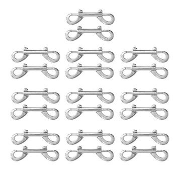 

20X Double Ended Metal Snaps Plated Trigger Hooks Clips Snap Key Holder DIY