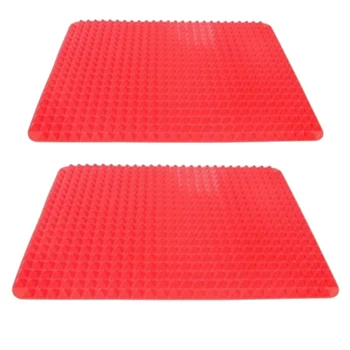 

2 Pcs Silicone Baking Mat 15.1 x 10.6Inch ,Non-Stick,Cooking Heat-Resistant Mats for Oven Grilling BBQ