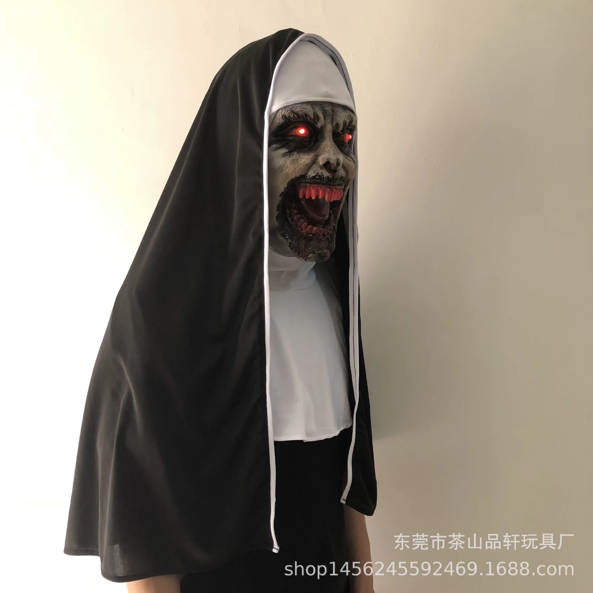 Маска для Хэллоуина nun led маска реквизит для дома с привидениями страшный Косплей террор