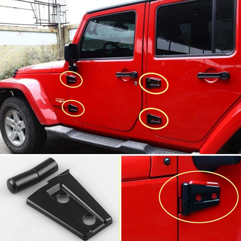 4 шт./компл. Накладка для дверных петель для Jeep Wrangler Jk неограниченное 4 двери 2007