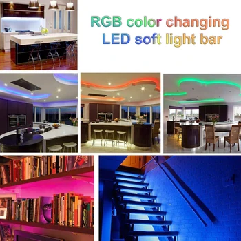 

With Remote Control RGB Cabinet LED Strip Light USB TV Background Home Flexible Ribbon Desktop Screen BackLight