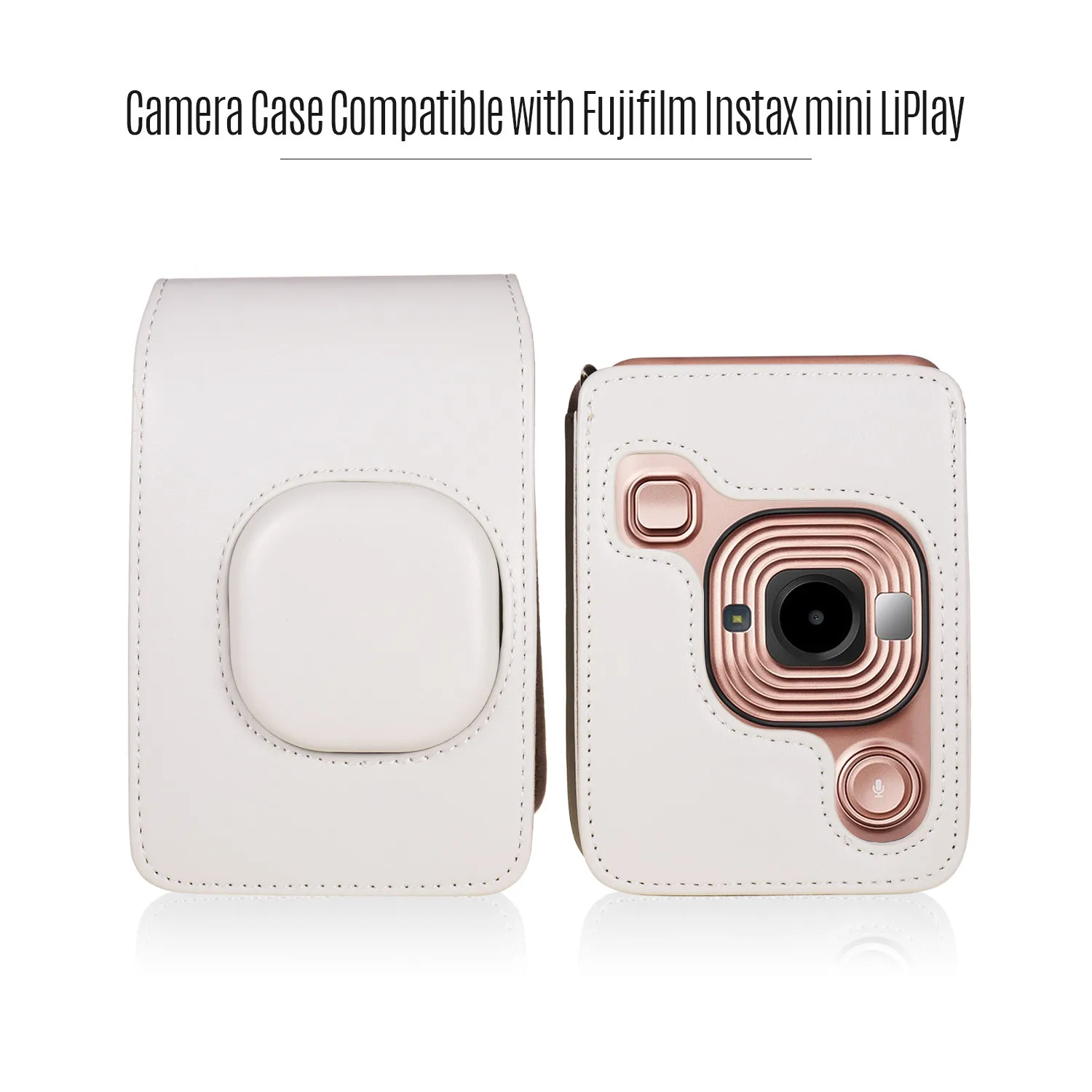 Retro Soft Mini Camera Case Bag PU Leather Cover with Shoulder Strap For Fujifilm Instax Mini LiPlay Instant Camera Case