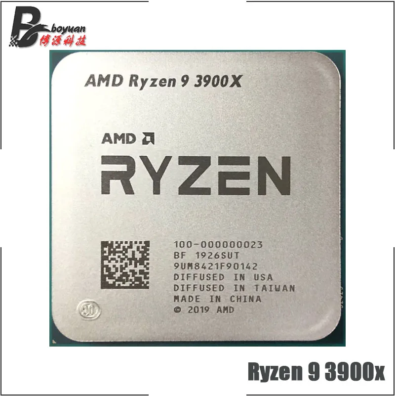 AMD Ryzen 9 3900X R9 3900X 3.8 GHz Used Twelve-Core 24-Thread CPU Processor  7NM L3=64M 100-000000023 Socket AM4 New but no fan