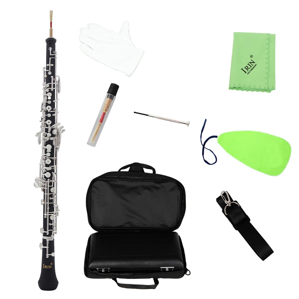 Professionelle C-Tasten-Oboe, halbautomatischer Stil, Bakelit-Oboe, Holzblasinstrument, mit Koffer, Reinigungstuch, Zubehör – Detail 5