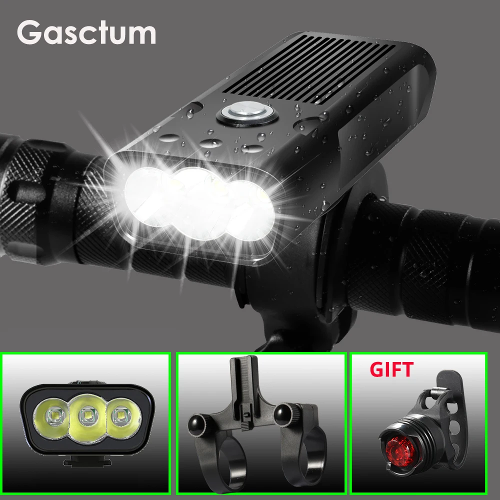 Acessórios para Bicicleta Farol de Bicicleta de l2 5200mah à Prova Lúmens Recarregável d’ Água Led Farol Banco Funciona Como Carregador Portátil – t6 Usb 20000