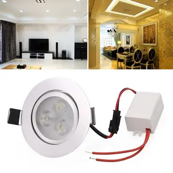 

3LED Dimmable Degree Lens Ceiling Lamp Panel Down Light Bulb 330lm 80-250V 3W