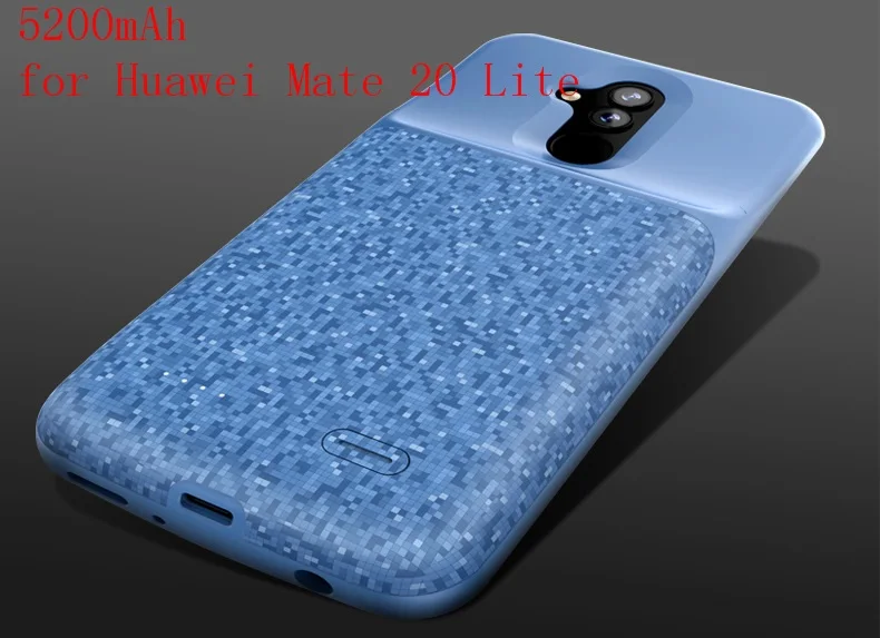 Для huawei mate 20 зарядное устройство чехол mate 20 Lite силиконовый ультра тонкий ударопрочный Powerbank для huawei mate 20 Pro Чехол для батареи - Цвет: Mate 20 Lite Blue