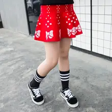 Вязаные юбки для девочек, г., детский бантик для девочки, юбка одежда для маленьких детей Детская Юбка-американка хлопковые юбки для 4, 5, 7, 9, 11, 13, 14 лет