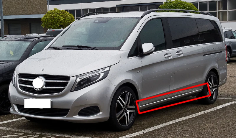 Автомобильные аксессуары для Mercedes Benz Vito (W447) 2016 2019 хромированная Боковая дверь из