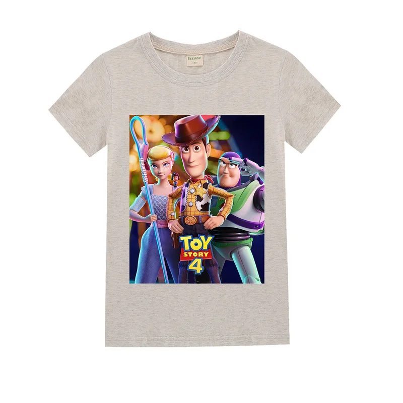 Summer Children'sToy Story 4 t shirt child Short Sleeve Cartoon Cotton boys girl tops for New product baby boy clothes4-14Y