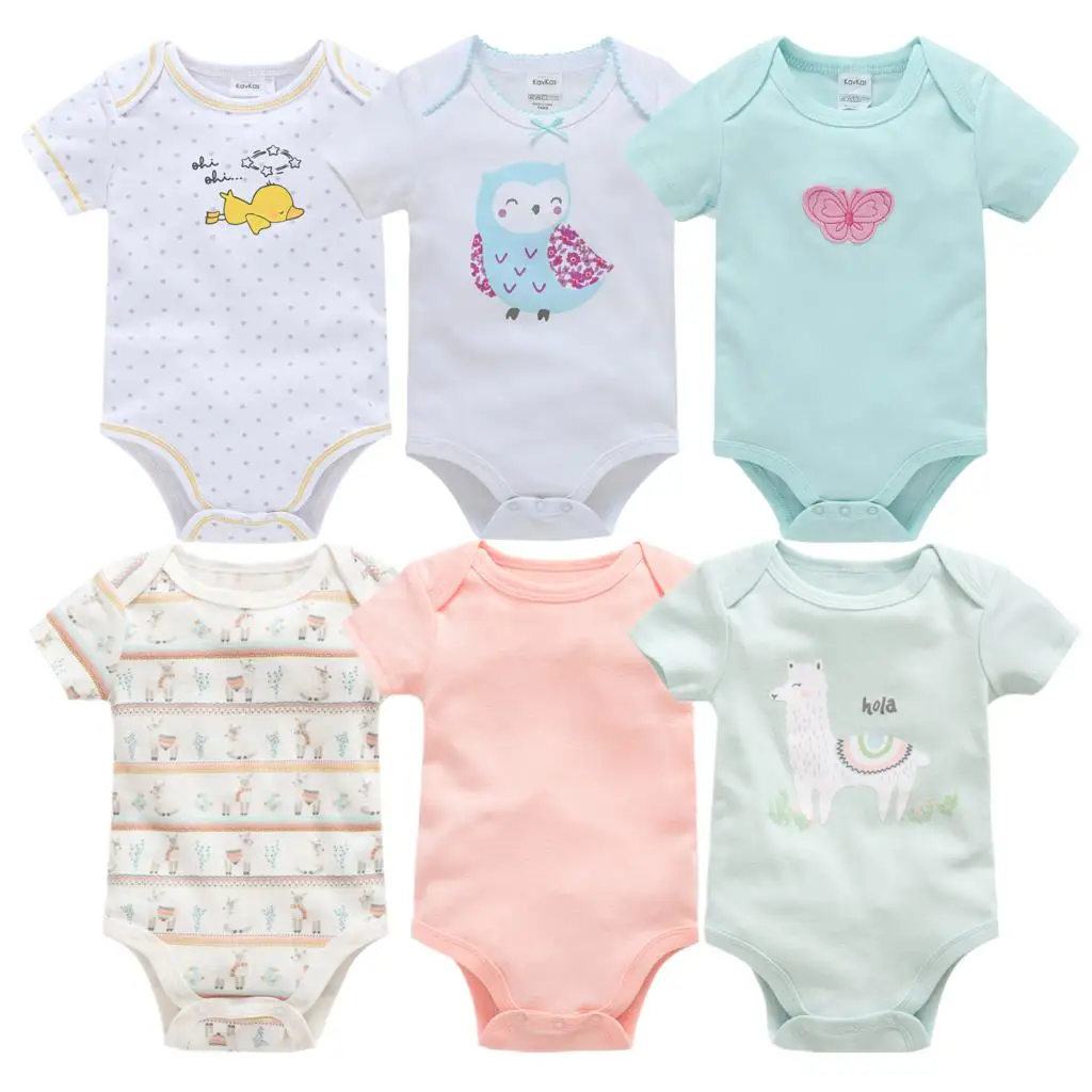 

Для мальчиков и девочек; Roupas de bebe 2021 6 шт. для новорожденных боди для ребенка мальчика лето Размер 0-12 мес., комплект в стиле унисекс для малышей Девочка Onesies 100% хлопок Unicorn одежда для маленького мальчика