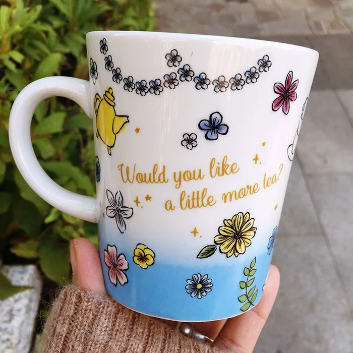 Мультяшная милая маленькая Русалочка Ариэль Алиса Рапунцель Принцесса фарфоровая керамическая кружка для чая кофе чашка подарок