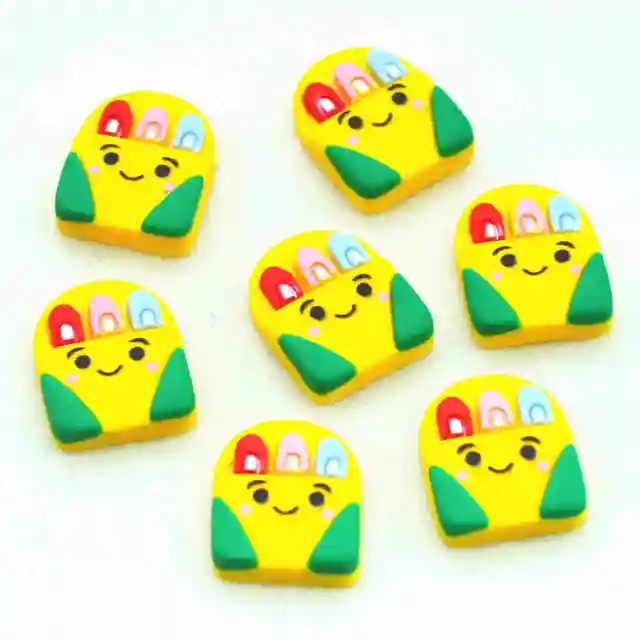 Resin Back to School Stationery Scrapbook Embellishments Miniatures|School Party Decoration Crafts|Back to School Gifts Pencil case-10PCS