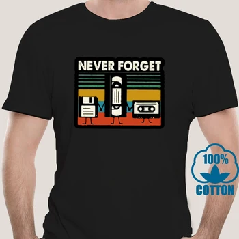 

8543A Cassette Never Forget Vintage Men T-Shirt Cotton S-3Xl Big Tall Tee Shirt